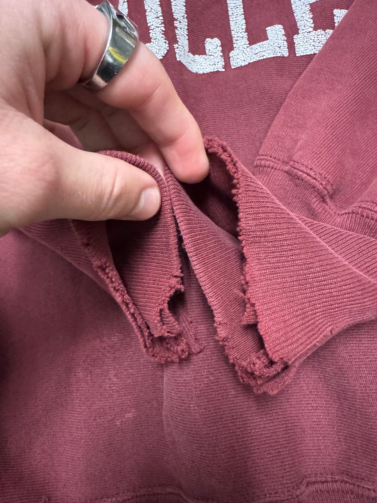 90s Queens College University Vintage Champion Reverse Weave Crewneck (XL)