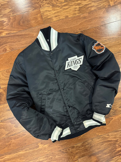 90s Los Angeles Kings Vintage NHL Satin Jacket (M)