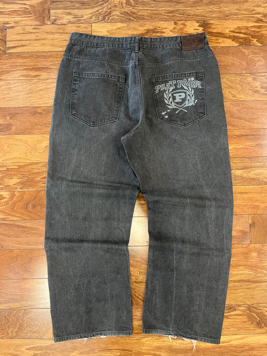 00s Phat Farm Black Baggy Jeans (40 x 32)