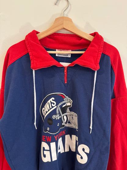 90s New York Giants Hammer Sportswear Quarter Zip Crewneck (M)