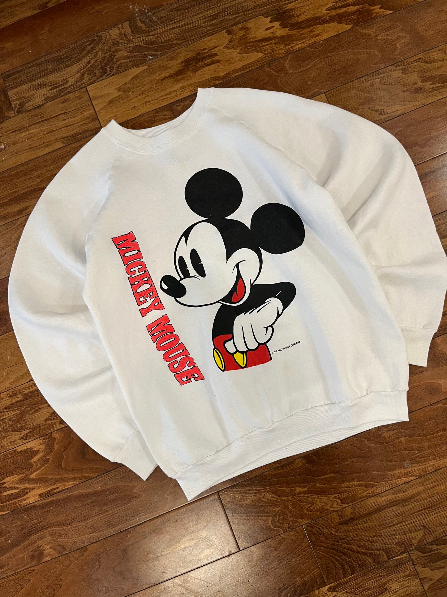 90s Mickey Mouse White Disney Crewneck (XL)