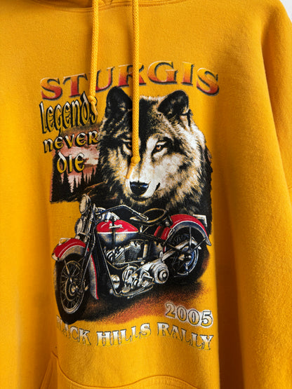 2005 Sturgis Black Hills Legends Never Die Biker Hoodie (XXL)