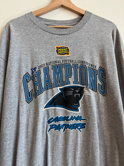 2003 Carolina Panthers NFC Champion Grey Long Sleeve Shirt (XL)