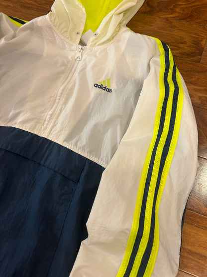 90s Adidas Neon/White Vintage Windbreaker (M)