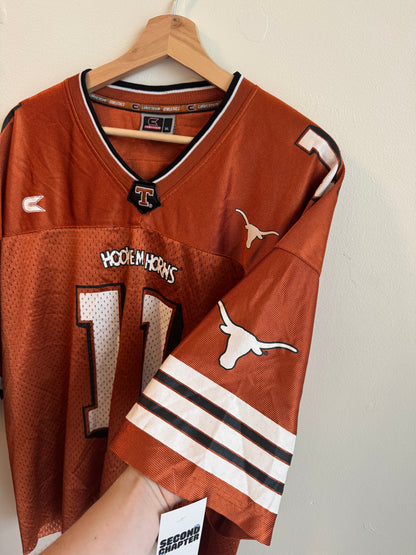 00s Texas "Hook Em Horns" Colosseum Football Cropped Jersey (XL)