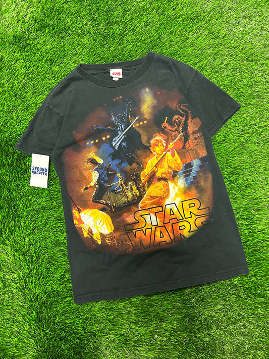 00s Star Wars Rock Band Big Graphic Vintage Tee (S)