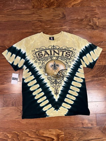 00s New Orleans Saints Tie Dye NFL Tee (L)
