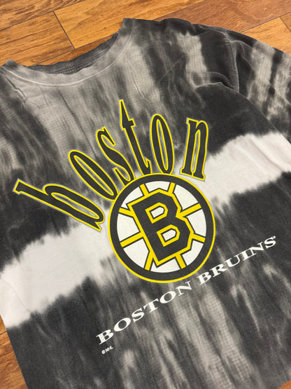 00s Boston Bruins Vintage Tie Dye NHL Cropped Tee (XL)