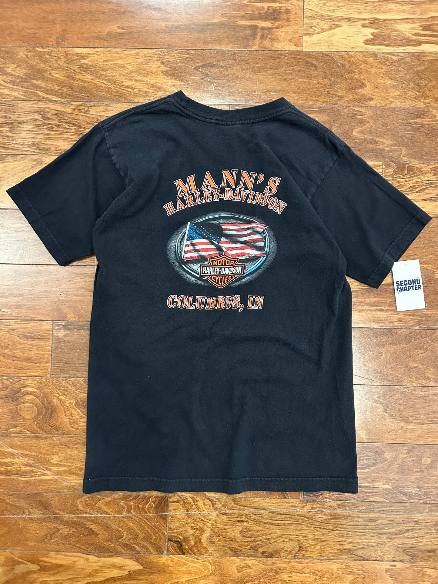 2007 Harley Davidson Gold Bike Vintage Indiana Tee (M)