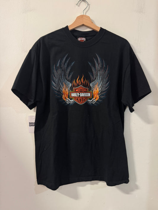 2008 Harley Davidson Bristol, VA Flames Tee (L)