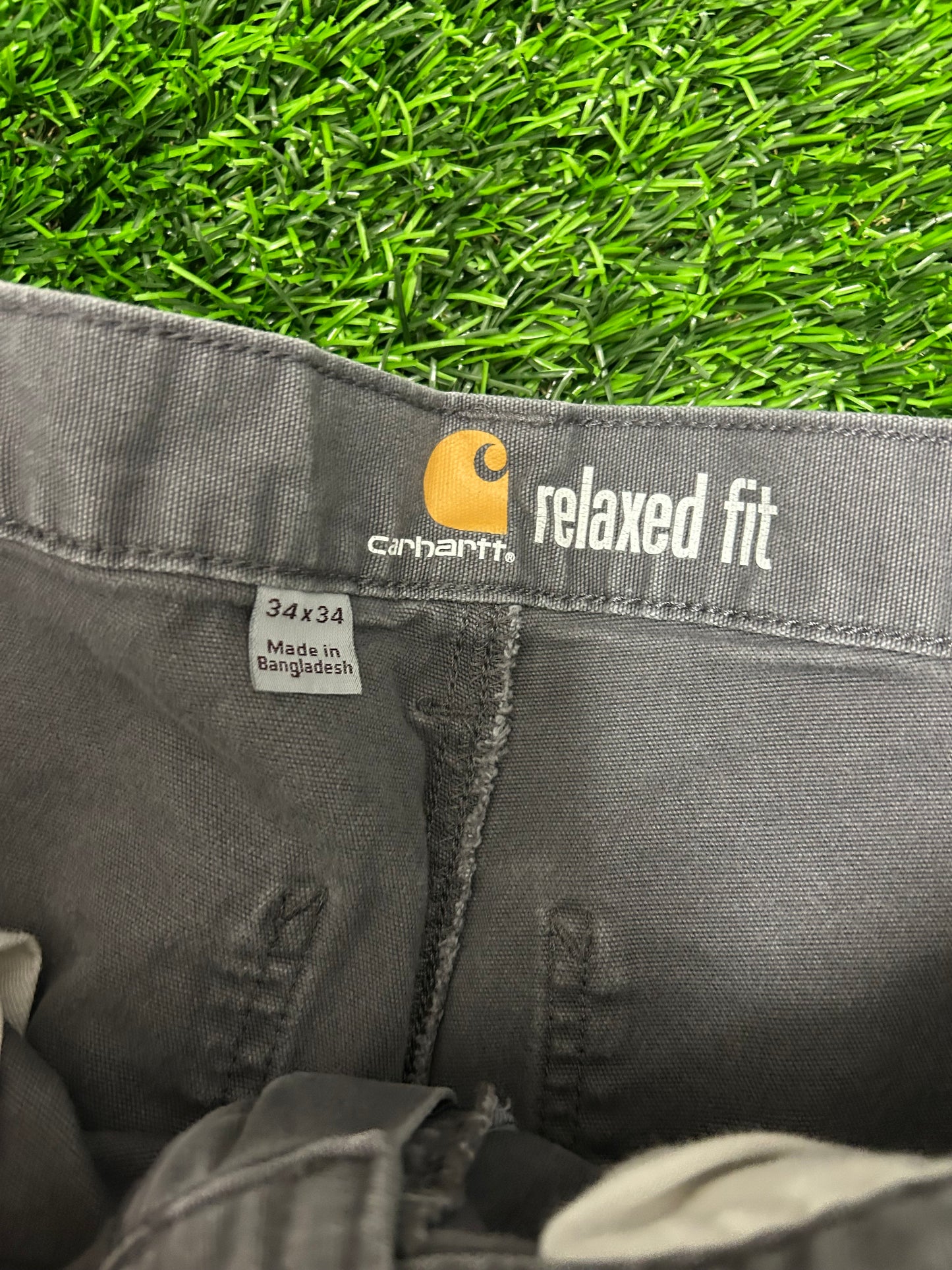 Carhartt Grey Workwear Relaxed Fit Pants (34 x 34)