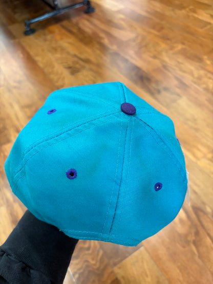 90s Charlotte Hornets Teal Two Tone Hat (OS)