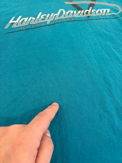 90s Harley Davidson Twin Cities Teal Tee (L)