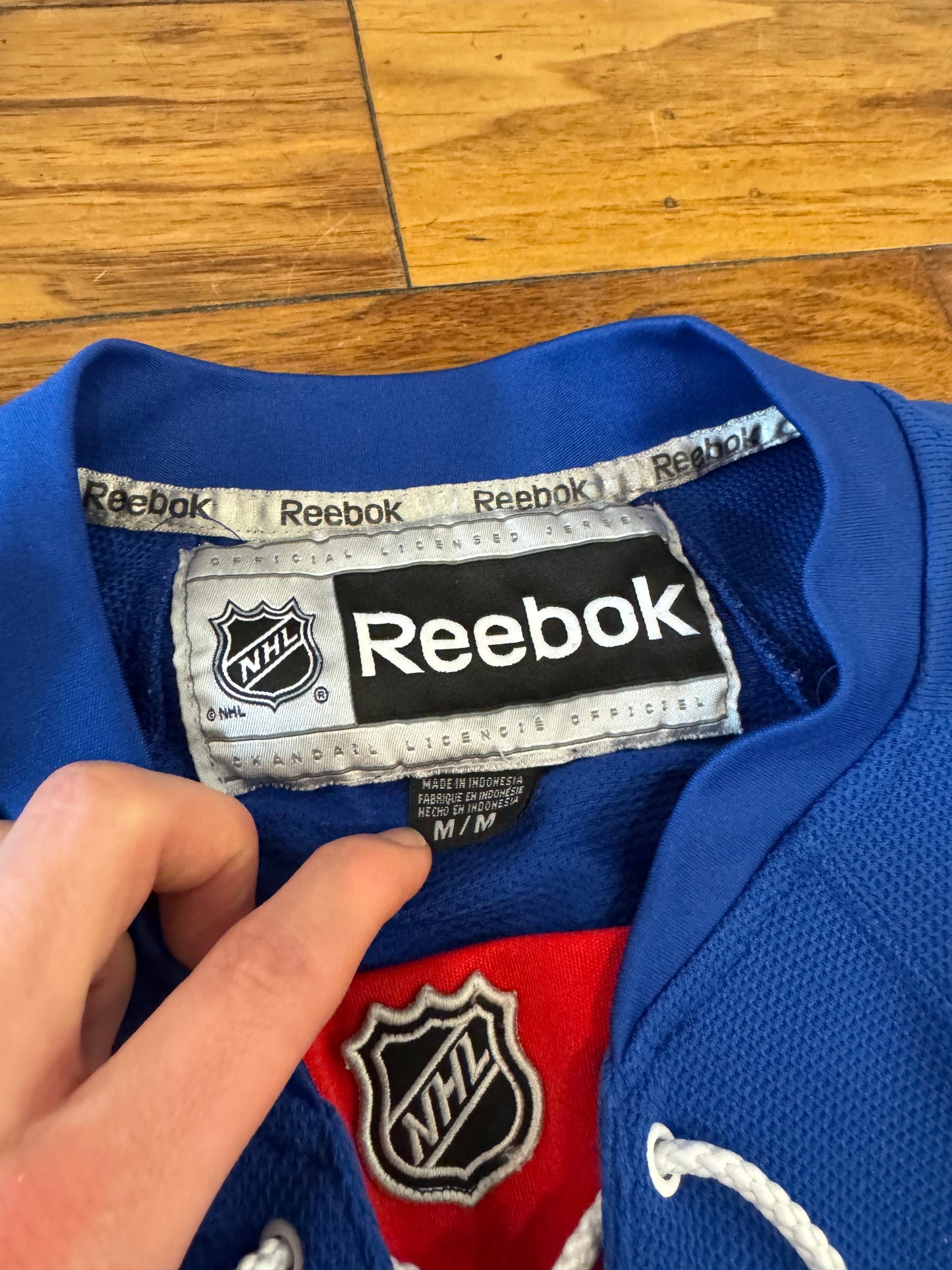 00s NY Rangers Henrik Lundqvist Reebok Hockey Jersey (M)