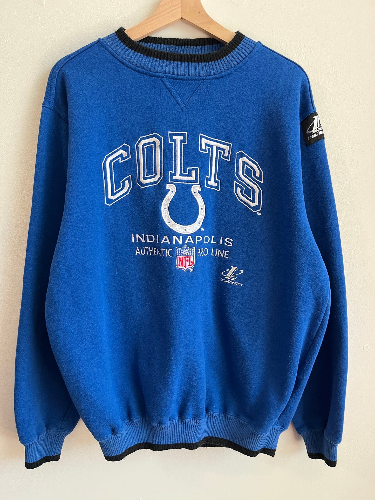 90s Indianapolis Colts Logo Athletic Embroidered Crewneck (L)