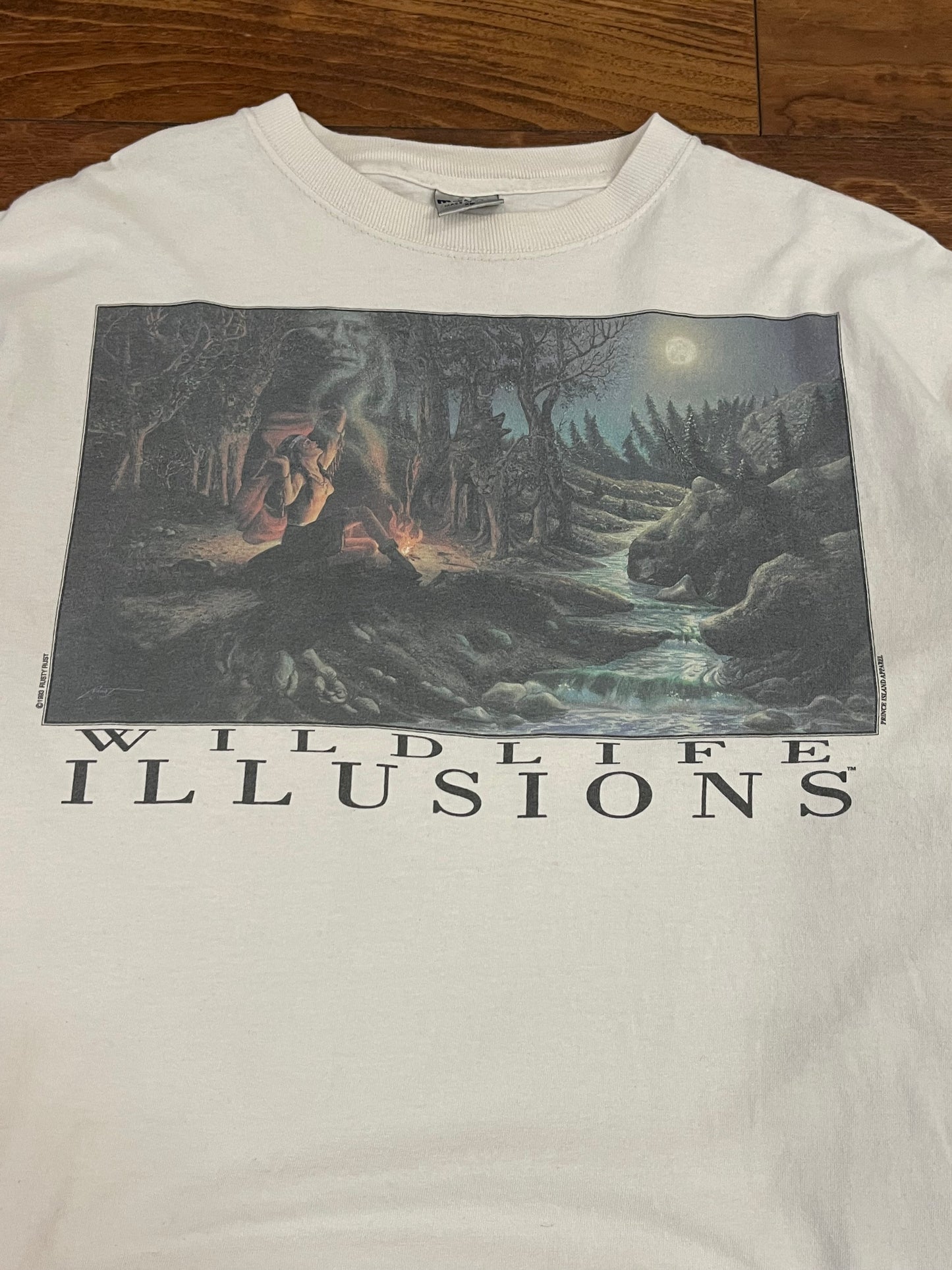 1993 Wildlife Illusions Vintage Nature Art Tee (XL)