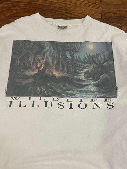 1993 Wildlife Illusions Vintage Nature Art Tee (XL)