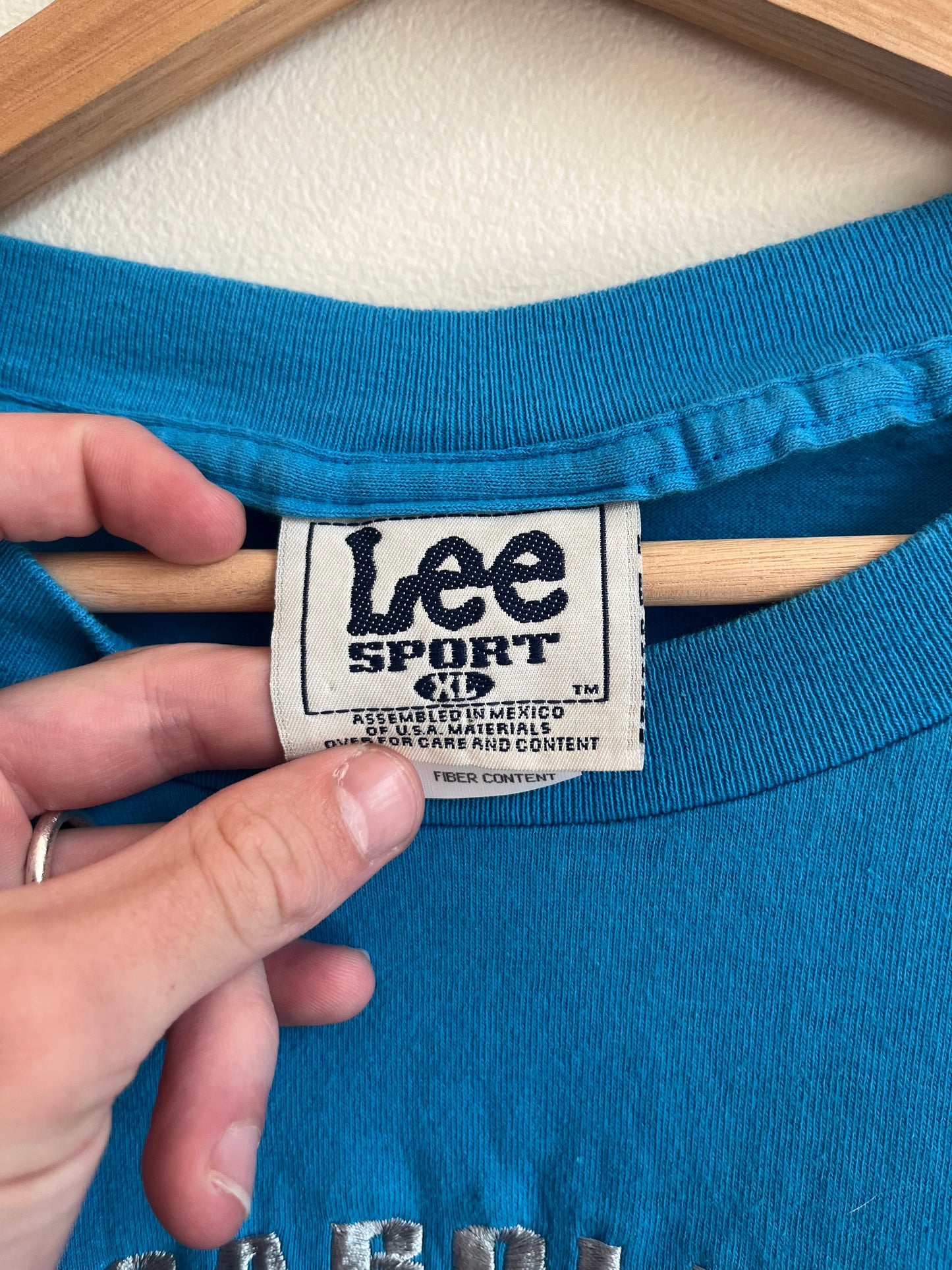 90s Carolina Panthers Embroidered Lee Sports NFL Tee (XL)