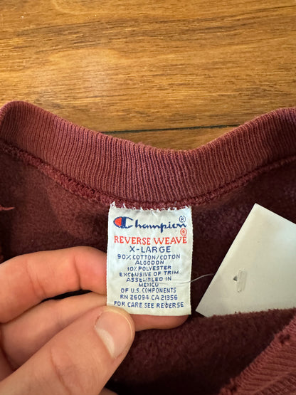90s Queens College Champion Reverse Weave Crewneck (XL)