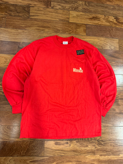 90s Winston Cigarettes Deadstock Long Sleeve Shirt (XL)
