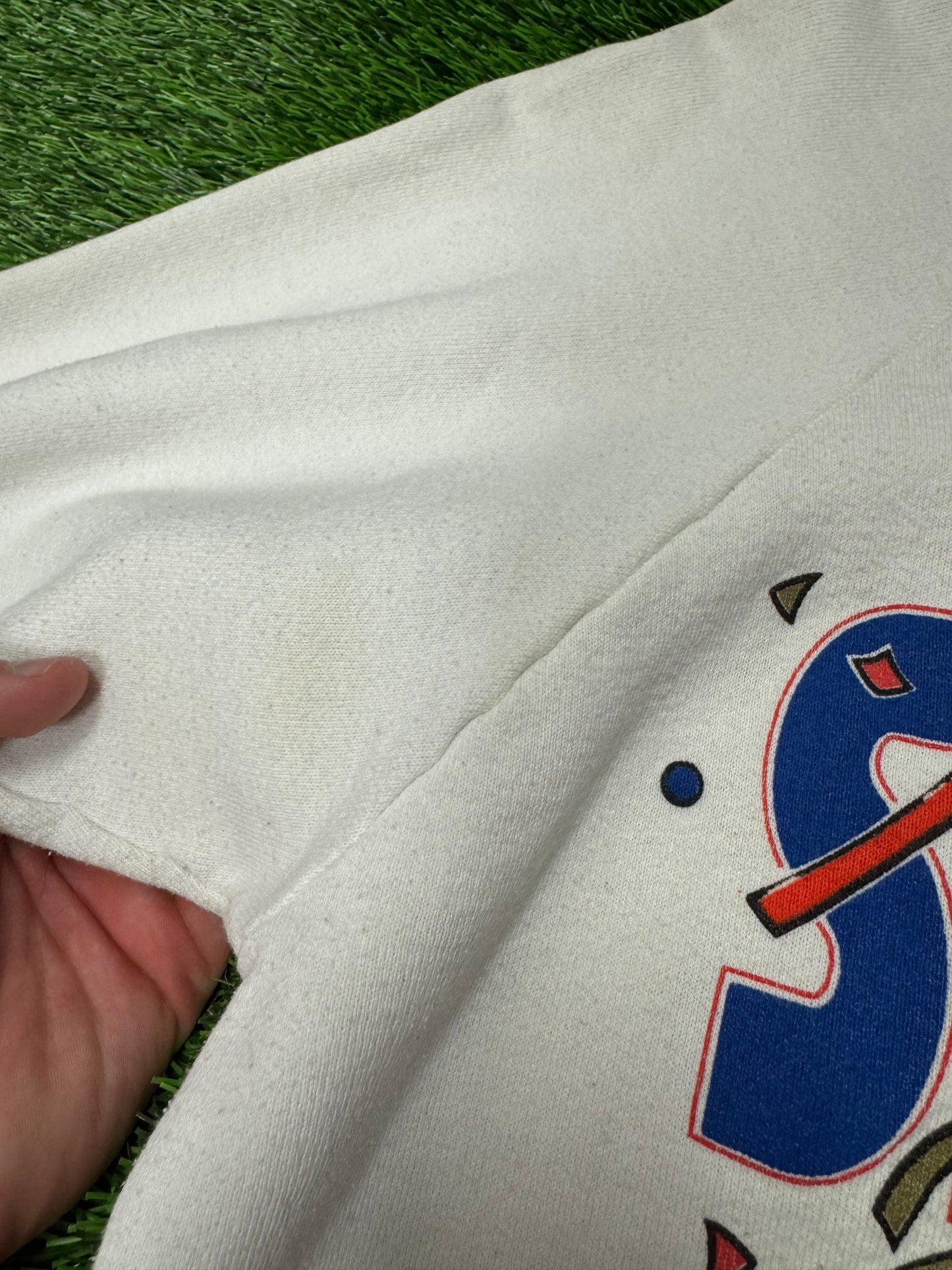 1990 Broncos v 49ers Super Bowl White Crewneck (M)