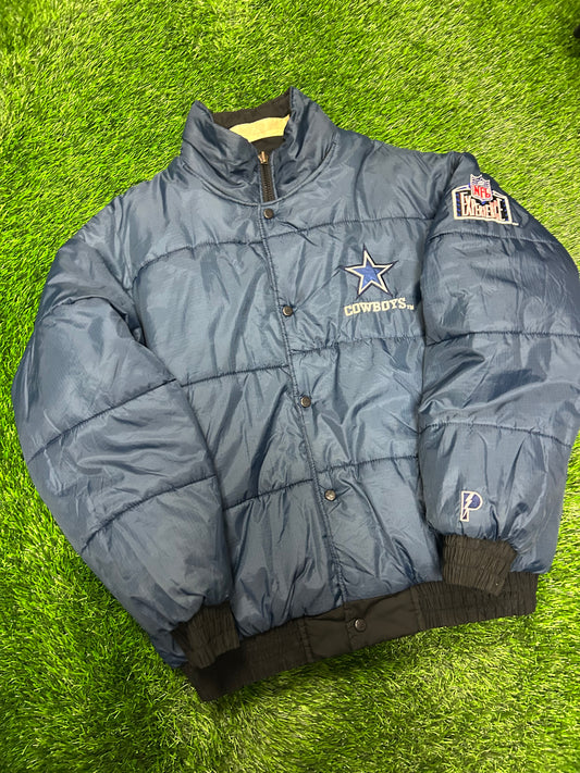 90s Dallas Cowboys Reversible Pro Player Puffer Jacket (XL)