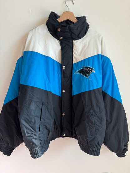 90s Carolina Panthers Logo 7 Puffer Jacket (L)
