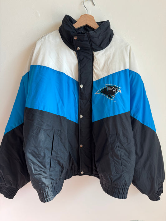 90s Carolina Panthers Logo 7 Puffer Jacket (L)