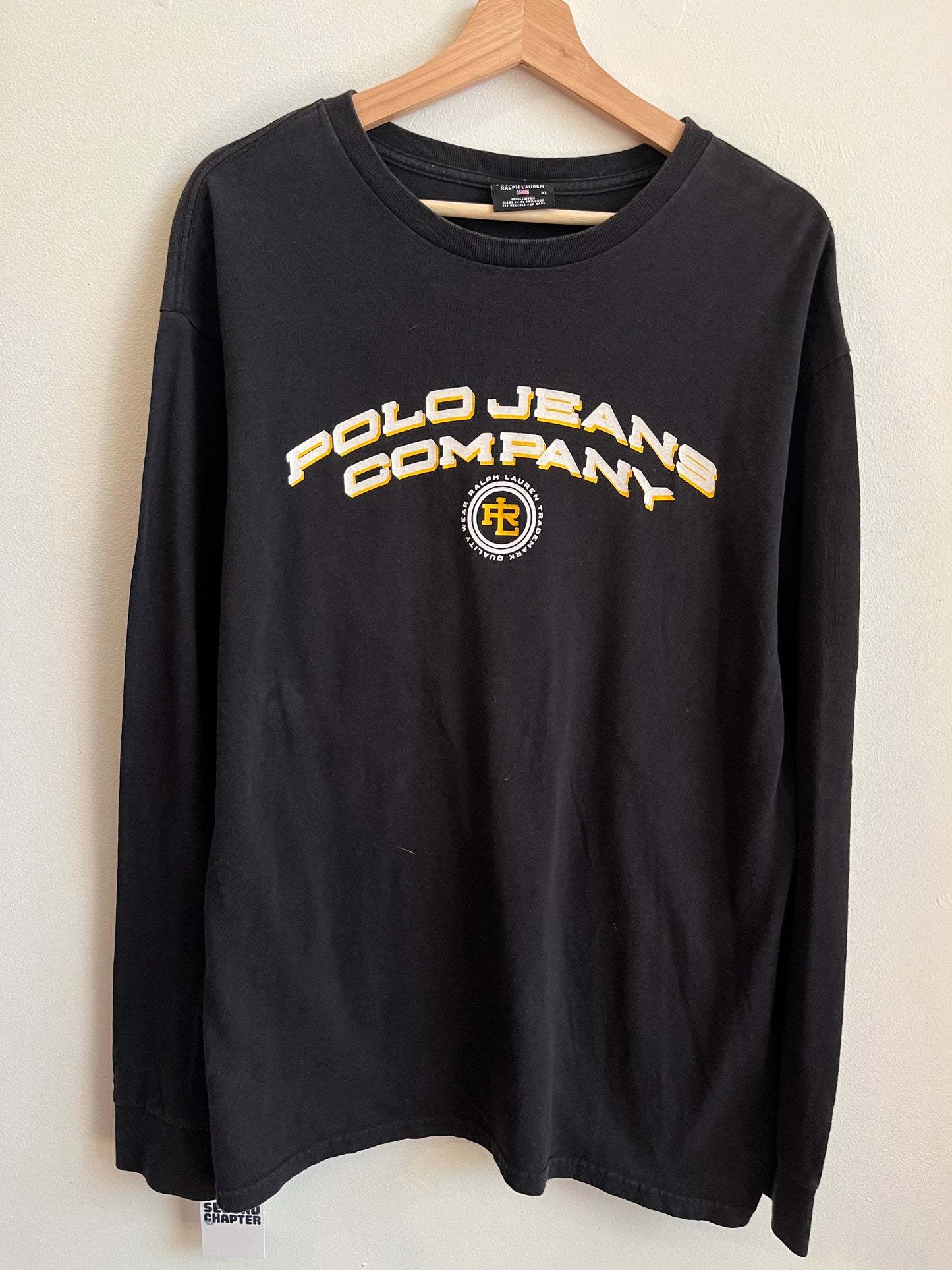 00s Polo Ralph Lauren Black Long Sleeve Shirt (XL)