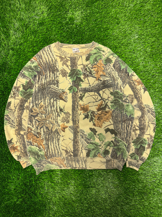 00s Jerzees Outdoors Camo Crewneck (XXL)