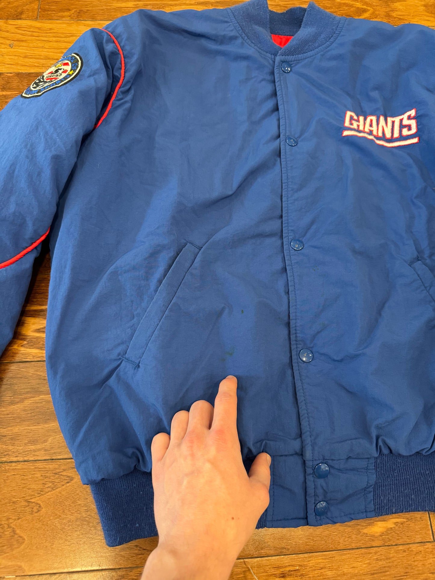 90s New York Giants Starter Patched Jacket (M)
