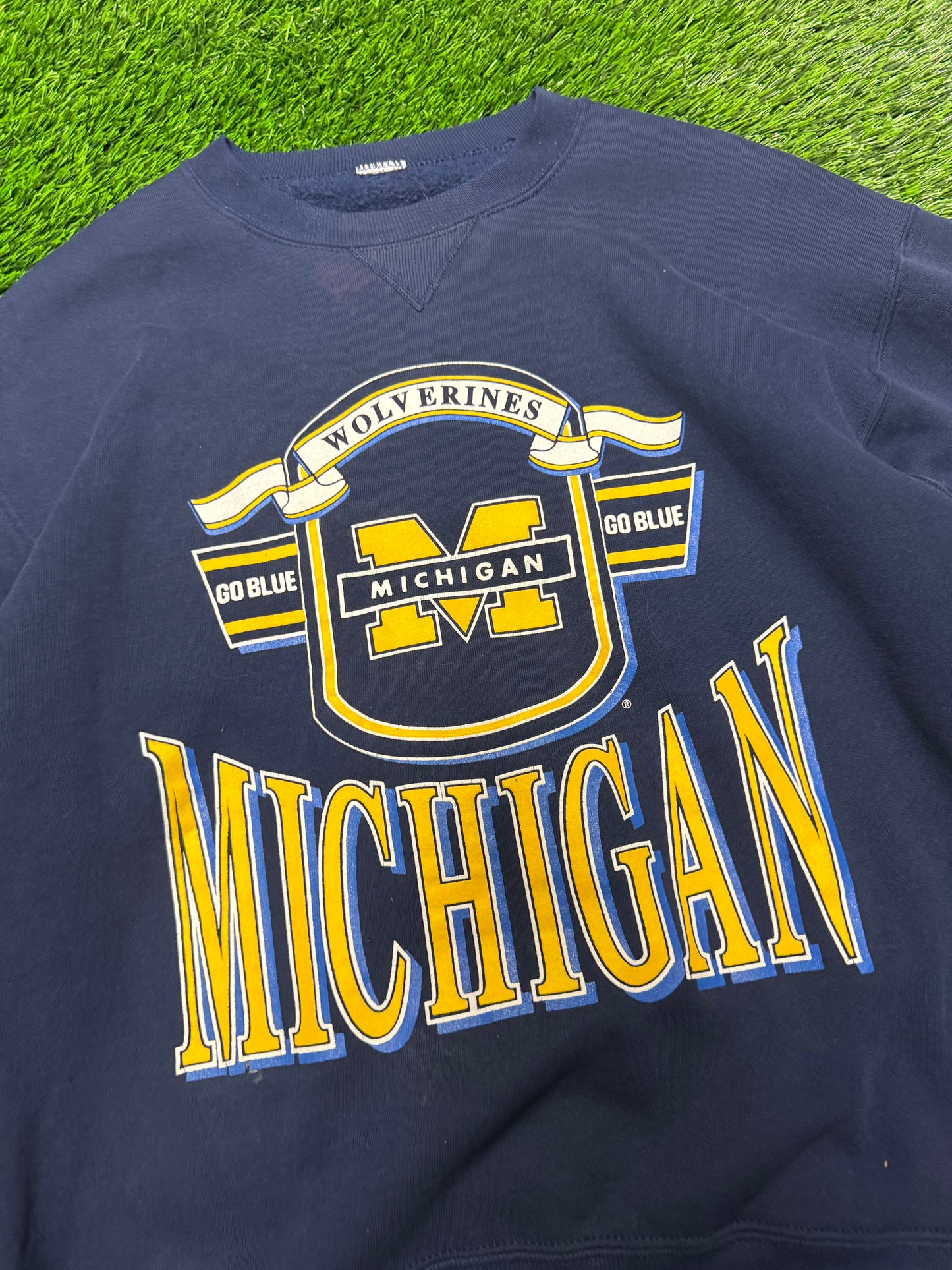 90s Michigan University Vintage Russell Crewneck (L)