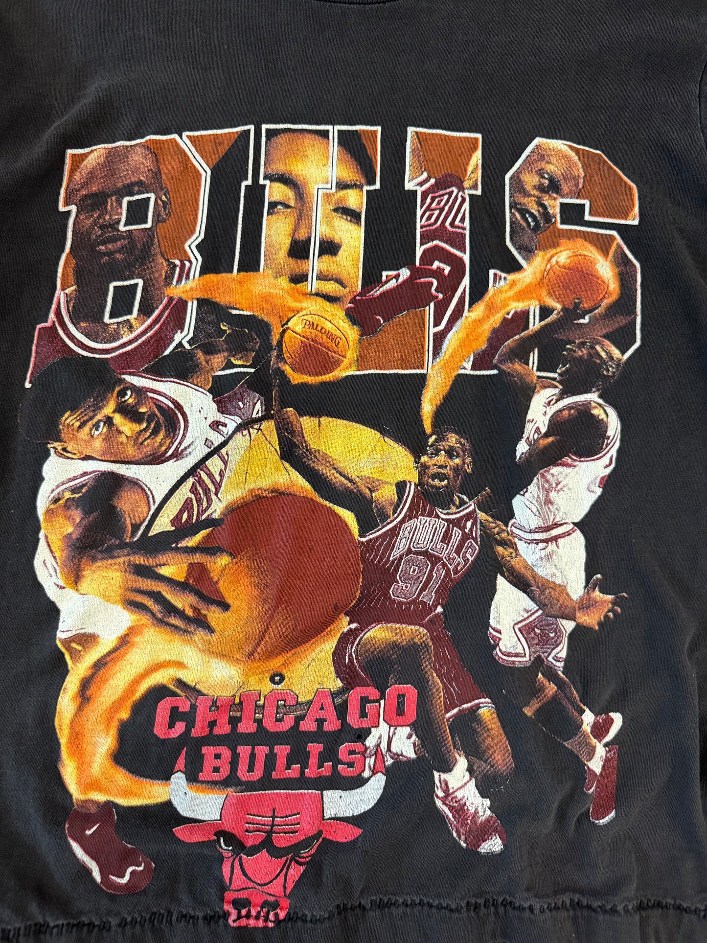 90s Chicago Bulls Pippen, Jordan, Rodman Vintage Rap Tee (XL)