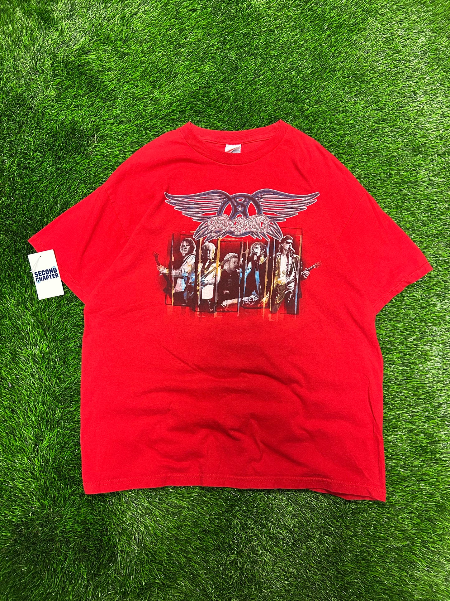 2005-06 Aerosmith "Rockin' The Joint" Vintage Red Band Tour Tee (XL)