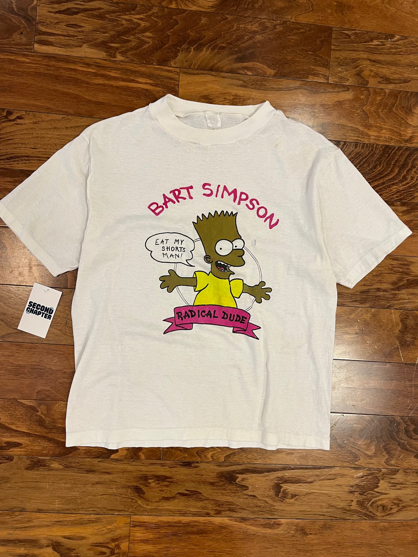 90s Bart Simpson Radical Dude Bootleg Distressed Tee (M)