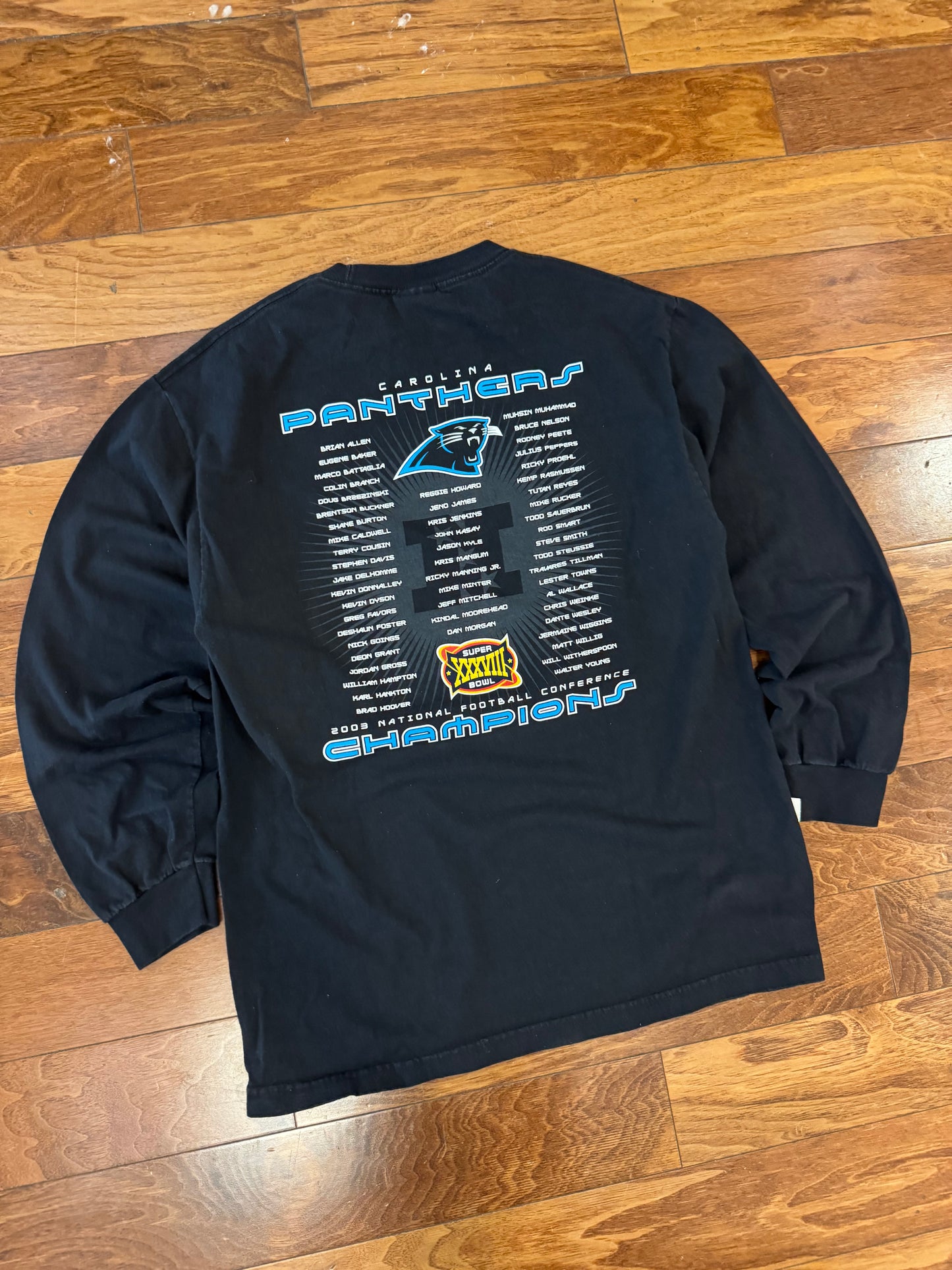 2003 Carolina Panthers Peppers & Davis Graphic Long-Sleeve Shirt (L)