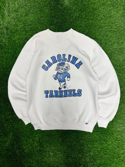 90s University of North Carolina UNC Vintage Russell White Crewneck (M)
