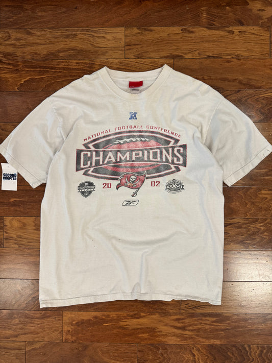 2002 Tampa Bay Buccaneers NFC Champs Reebok Tee (L)