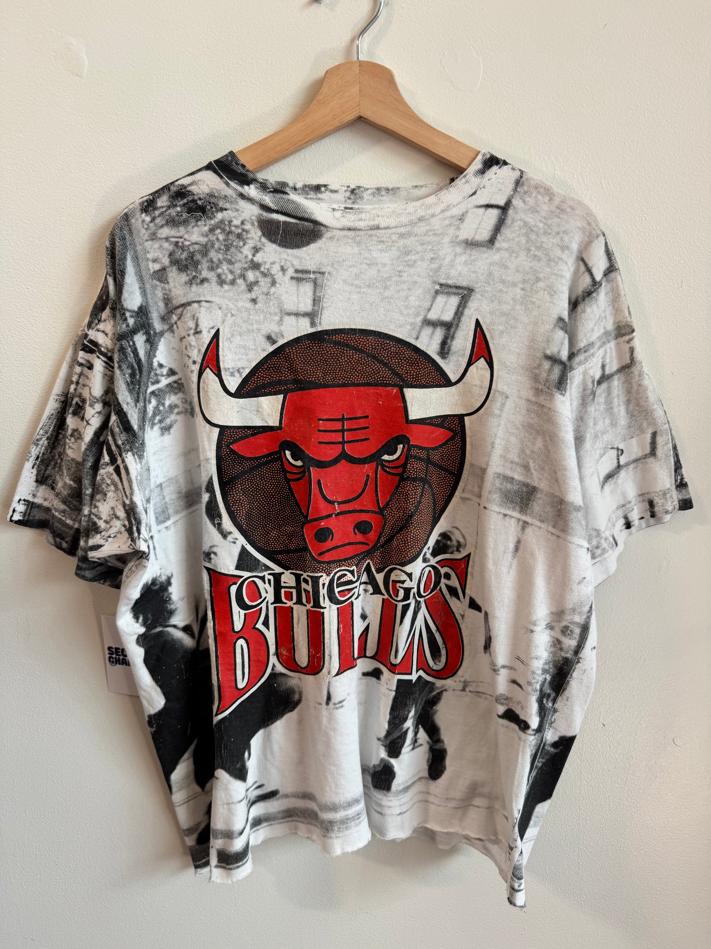 90s Chicago Bulls Street Basketball Cropped AOP Tee (L)
