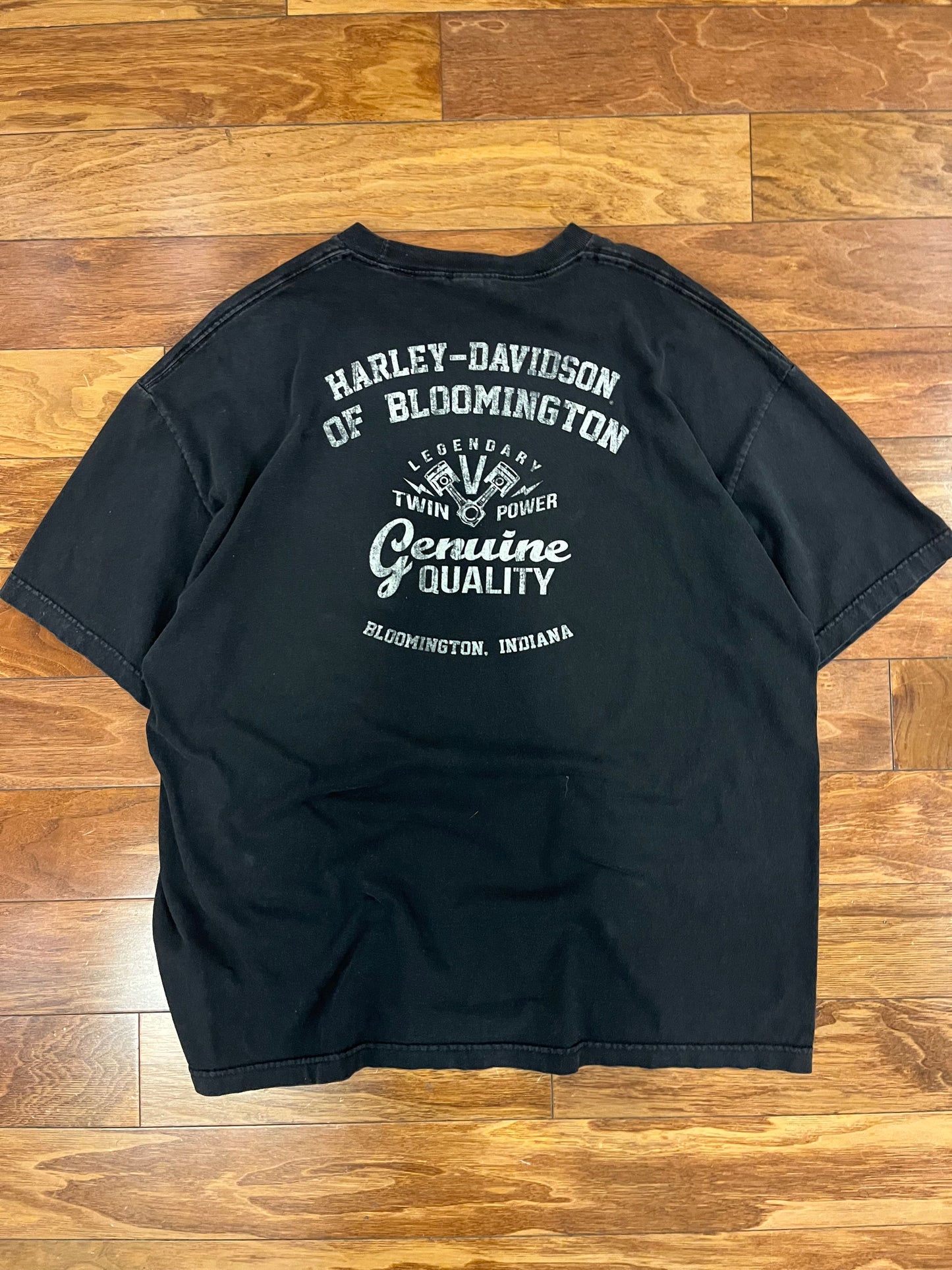 2010s Harley Davidson USA Skull Indiana Tee (XXL)