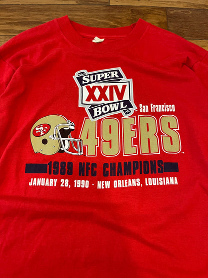 1990 San Francisco 49ers Super Bowl Tee (L)