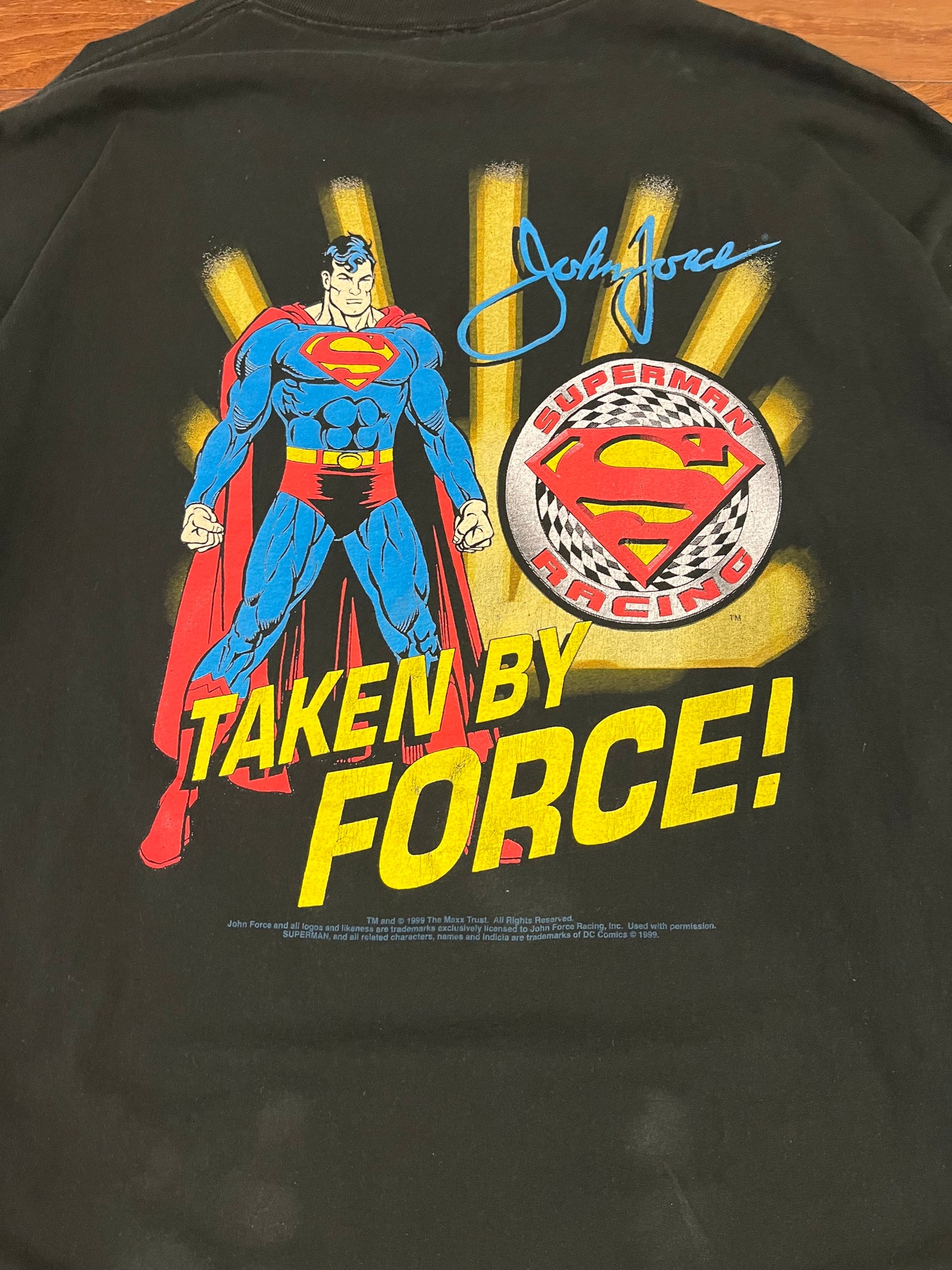 1999 John Force Vintage Nascar Superman Tee (XXL)