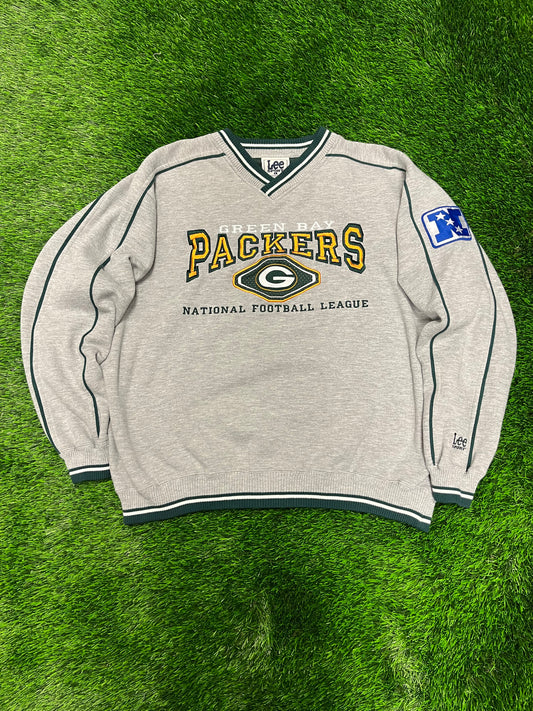 90s Green Bay Packers Embroidered Lee Crewneck (L)