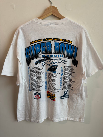 2004 Carolina Panthers Super Bowl Double Sided Graphic Tee (XL)