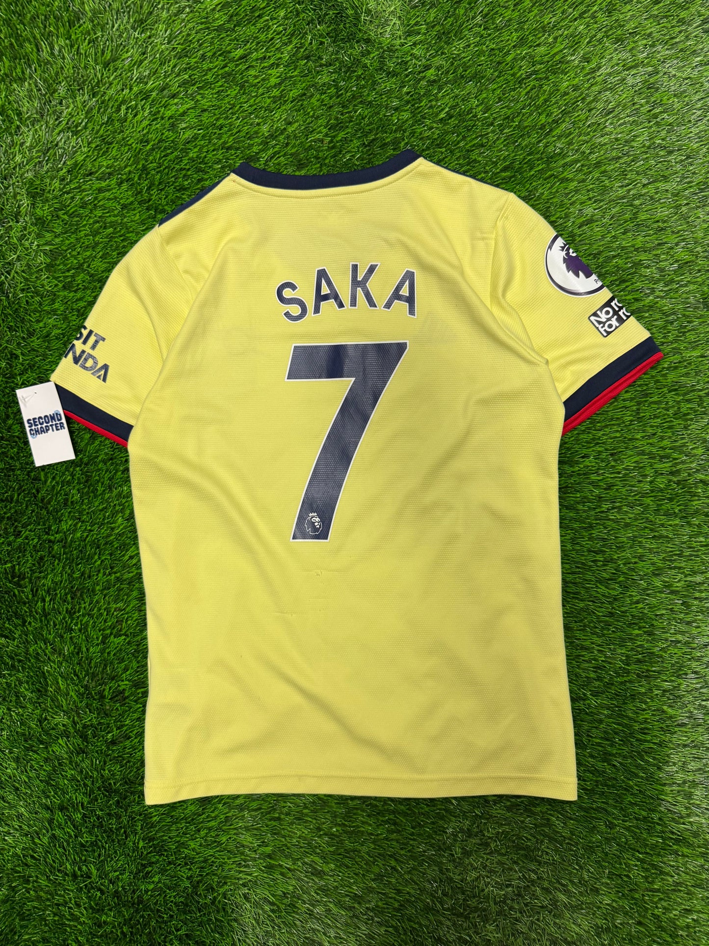 Arsenal Adidas Bukayo Saka #7 Away Soccer Jersey 2021-22 Kit (M)
