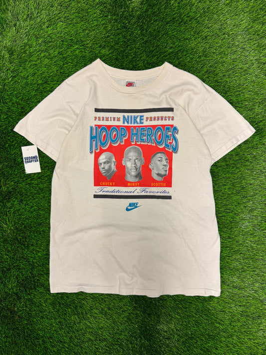 90s Nike Hoop Heroes Barkley Jordan Pippin Vintage Tee (XL)