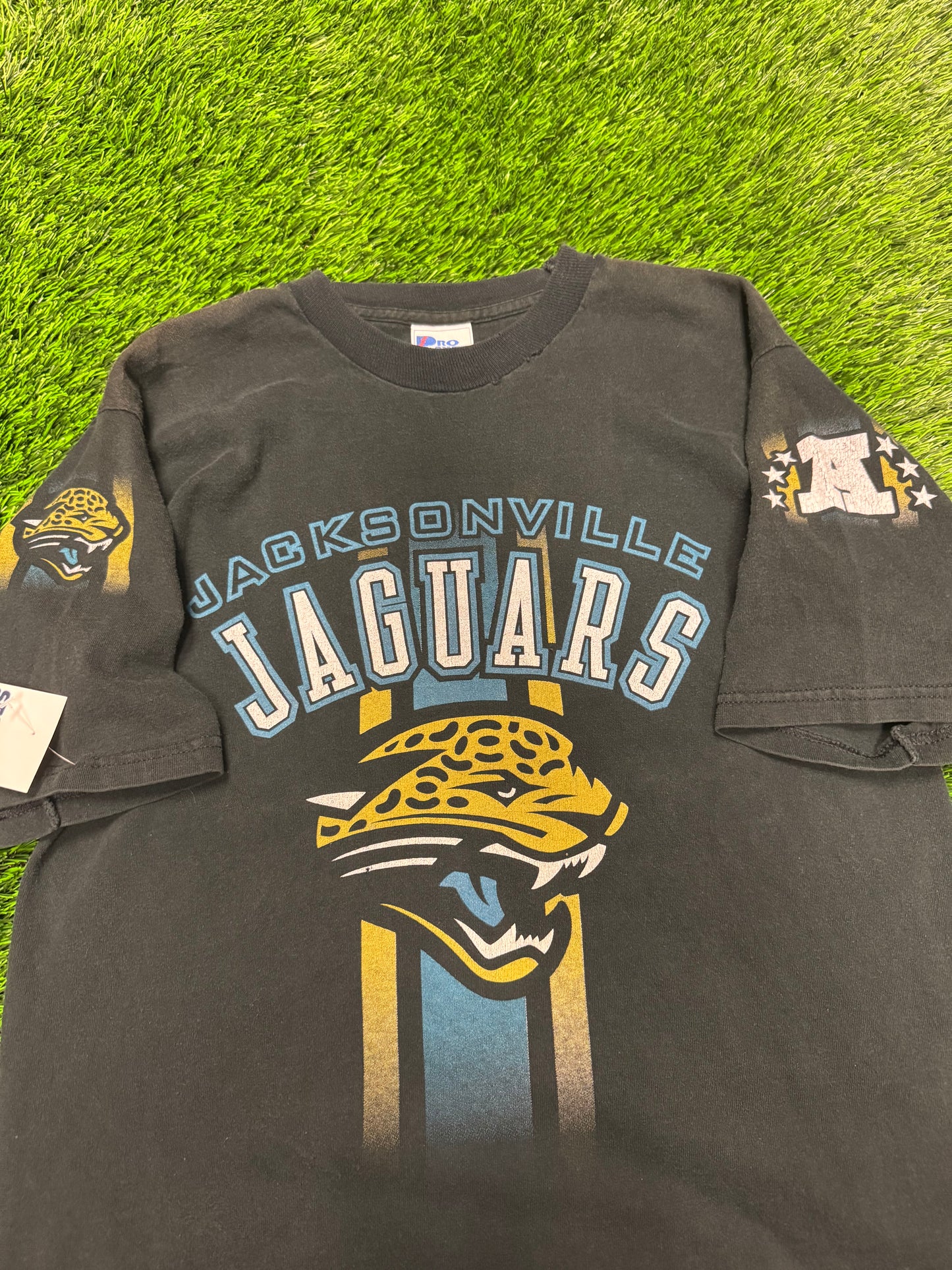 90s Jacksonville Jaguars Pro Player Double Sided Vintage Tee (M)
