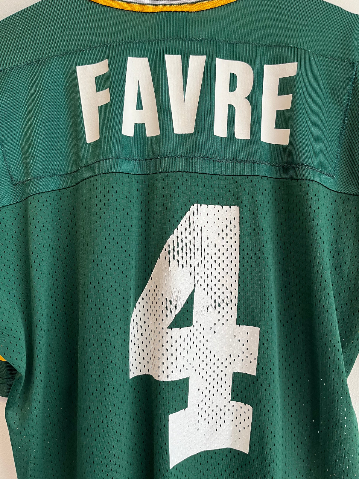 90s Green Bay Packers Brett Favre Cracked Reebok Jersey (M)