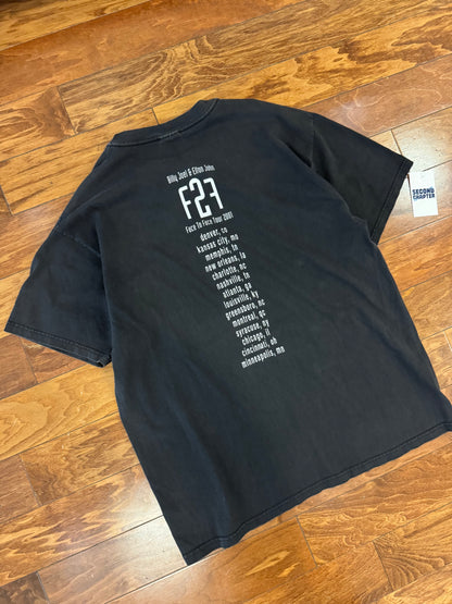 2001 Elton John & Billy Joel "Face 2 Face" Music Tour Tee (XL)