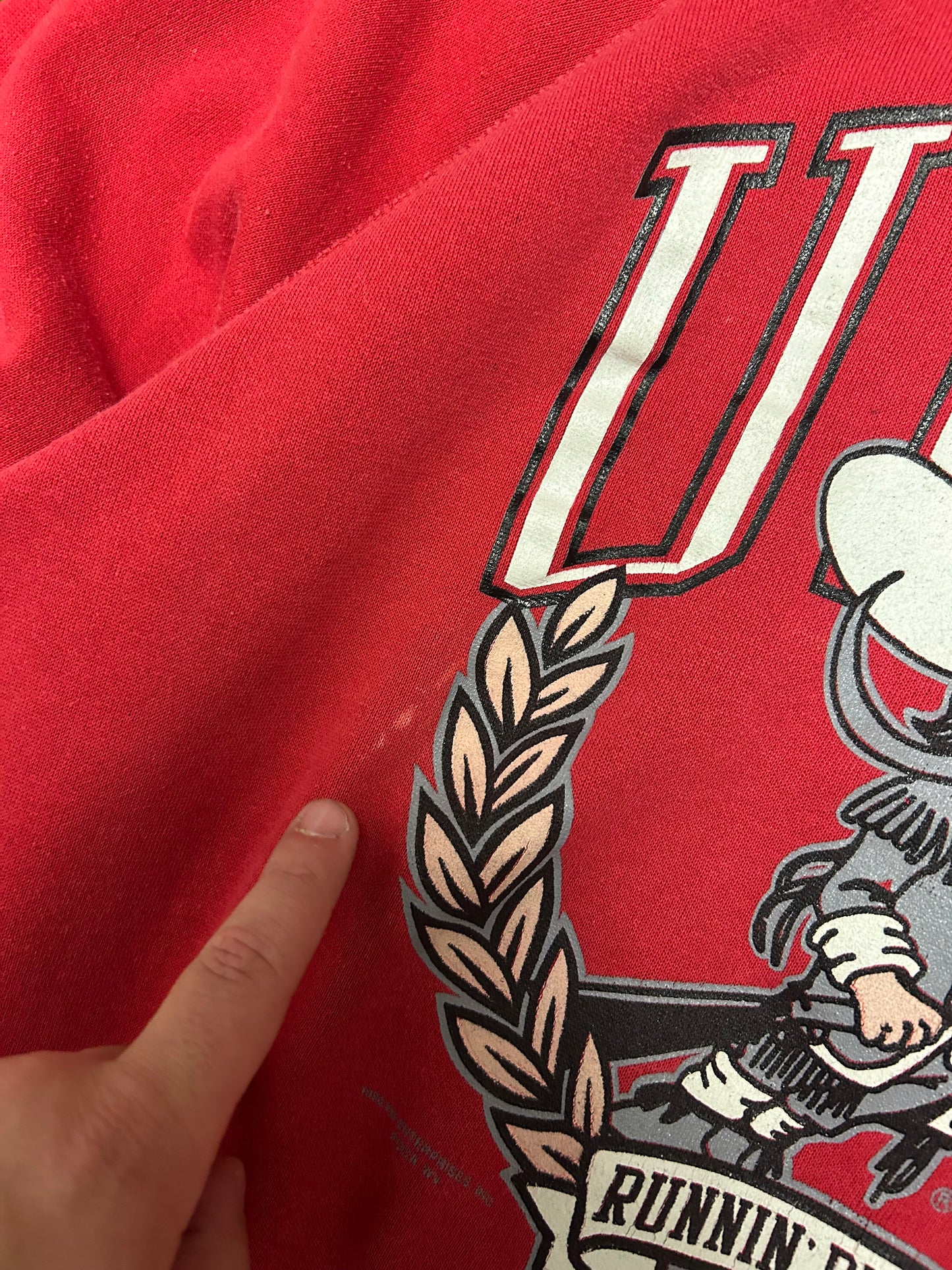 1990 University Of Nevada Las Vegas (UNLV) Mascot Vintage Graphic Crewneck (XL)